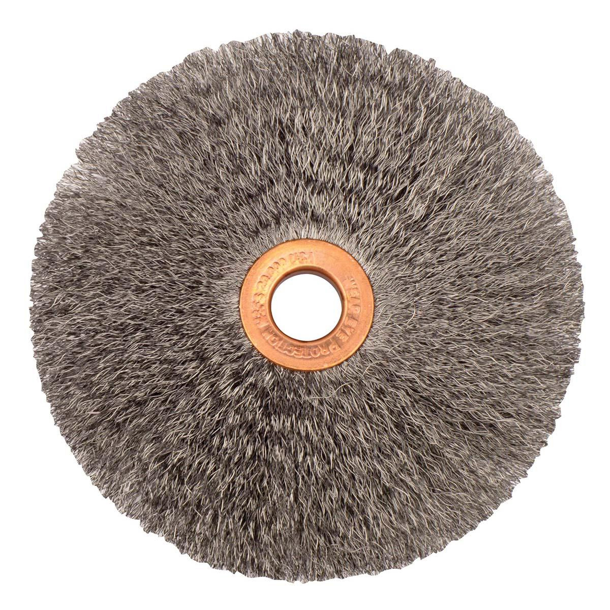 WEILER CORPORATION 99553 4" OD, 1/2" ARBOR HOLE, CRIMPED STEEL WH