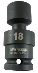 WESTWARD 4LXD7 FLEX IMPACT SOCKET 1/2IN DR 1-1/4IN 6PTS