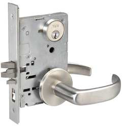 YALE PBR8807FL x 626 x YMS MORTISE LOCKSET LEVER CURVED LEVER ROSE