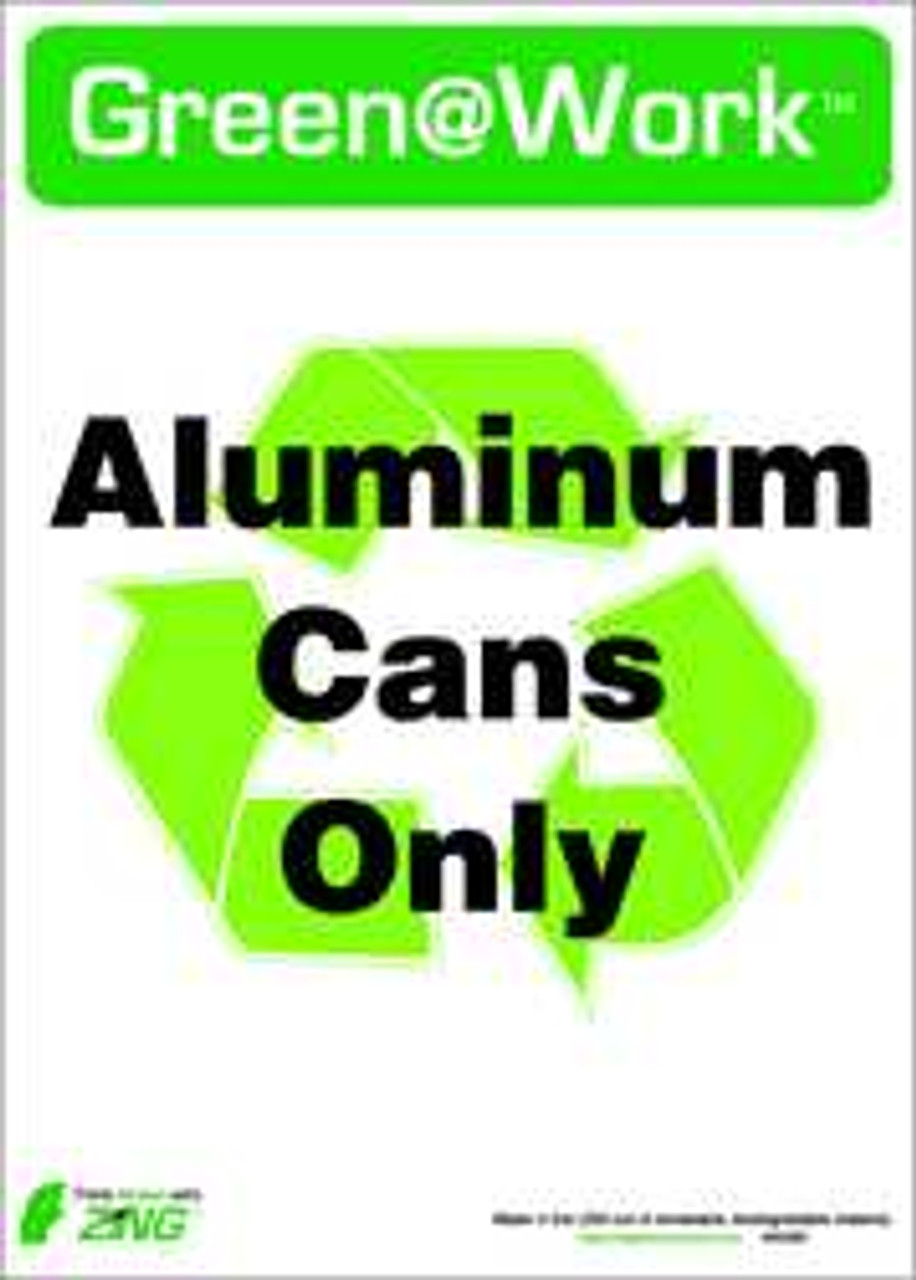 ZING ENTERPRISES, LLC 0028S RECYCLING ADHESIVE SIGN,7X10IN,PK5
