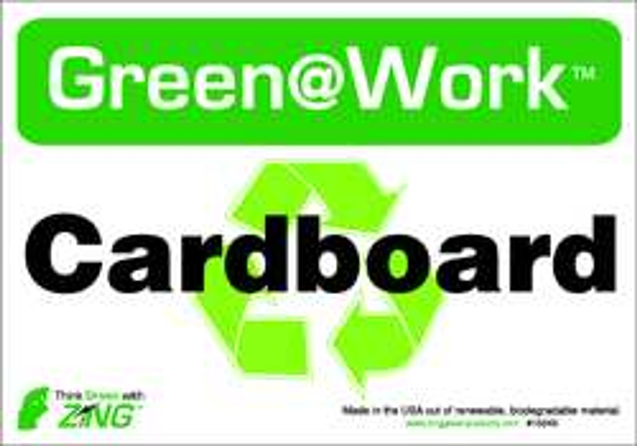 ZING ENTERPRISES, LLC 1024S RECYCLING ADHESIVE SIGN,7X10IN,PK5