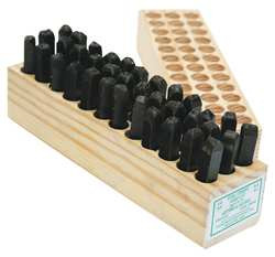 YOUNG BROS. STAMP WORKS, INC. 06362 LETTER AND NUMBER SET 1/4 IN H STEEL