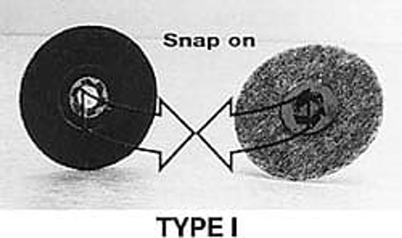MERIT ABRASIVES 08834161174 1-1/2" DIAM QUICK-CHANGE TYPE R DISC BAC MERIT ABRASIVES 08834161174 1-1/2" DIAM QUICK-CHANGE TYPE R DISC BAC