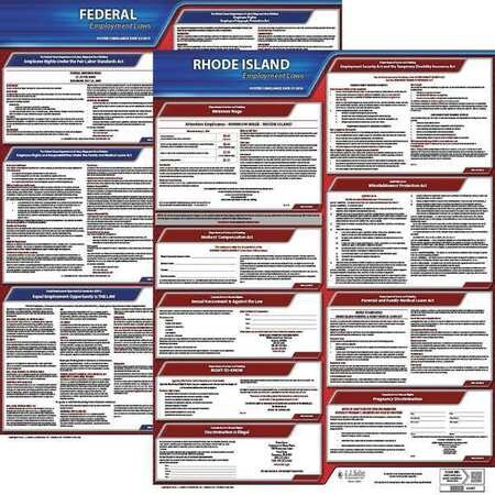 JJ KELLER 100-RI-K LABOR LAW POSTER KIT RI ENGLISH 19 IN W