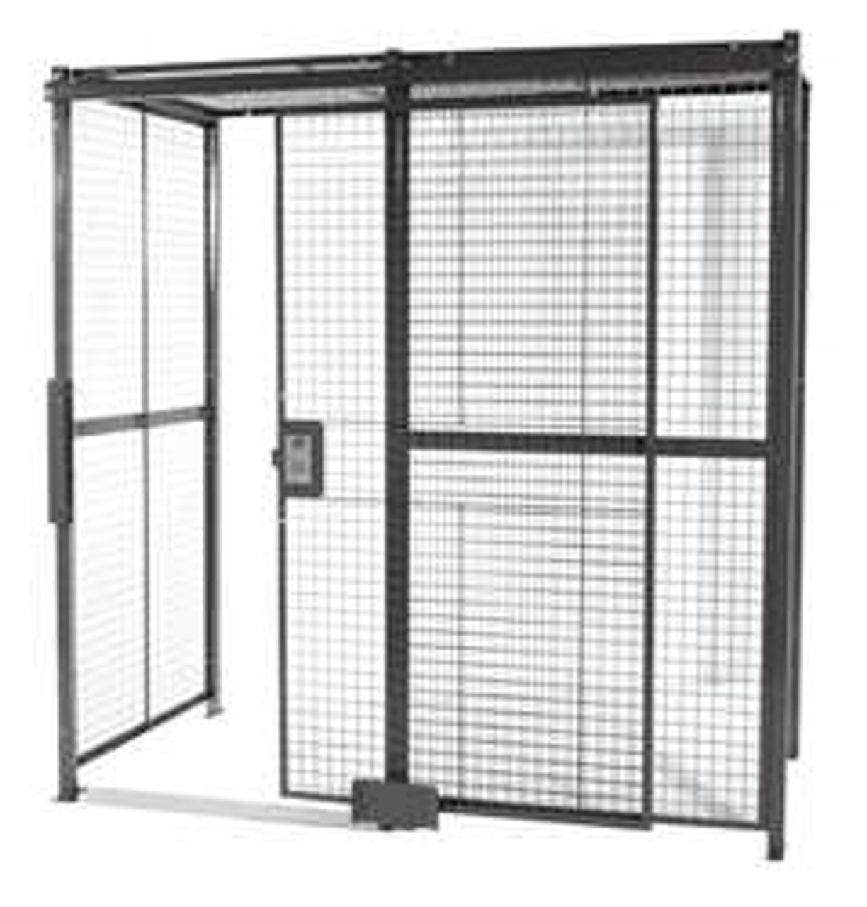 WIRECRAFTERS 10104RW WELDED WIRE PARTITION 4 SIDED SLIDE DOOR