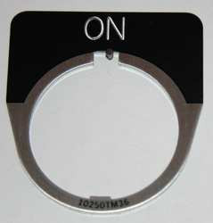 EATON 10250TM25 LEGEND PLATE HALF ROUND ON BLACK