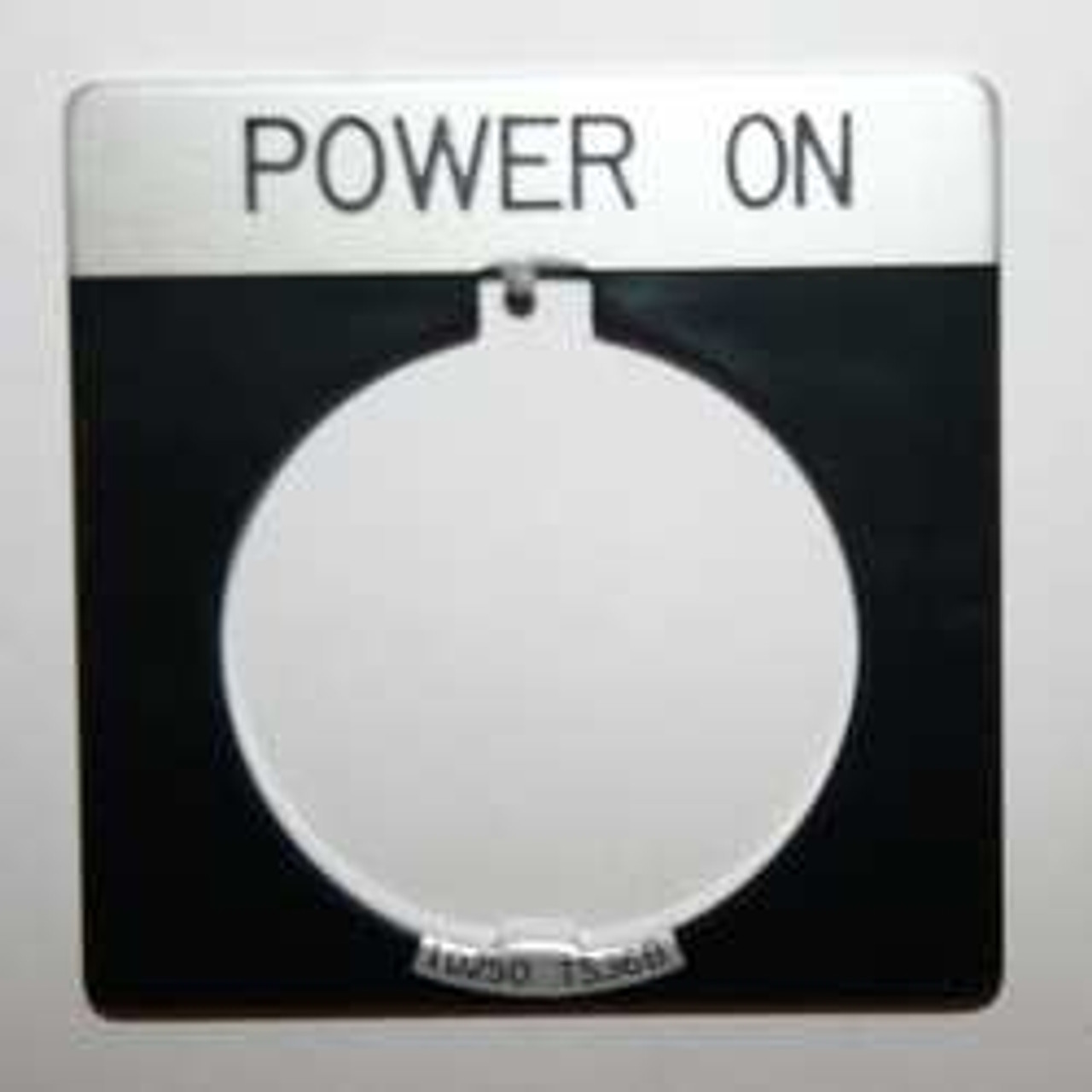 EATON 10250TS80 LEGEND PLATE SQUARE POWER ON BLACK