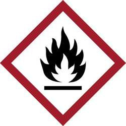BRADY SPC ABSORBENTS 118877 LABEL,GHS FLAMMABLE,PAPER,PK4