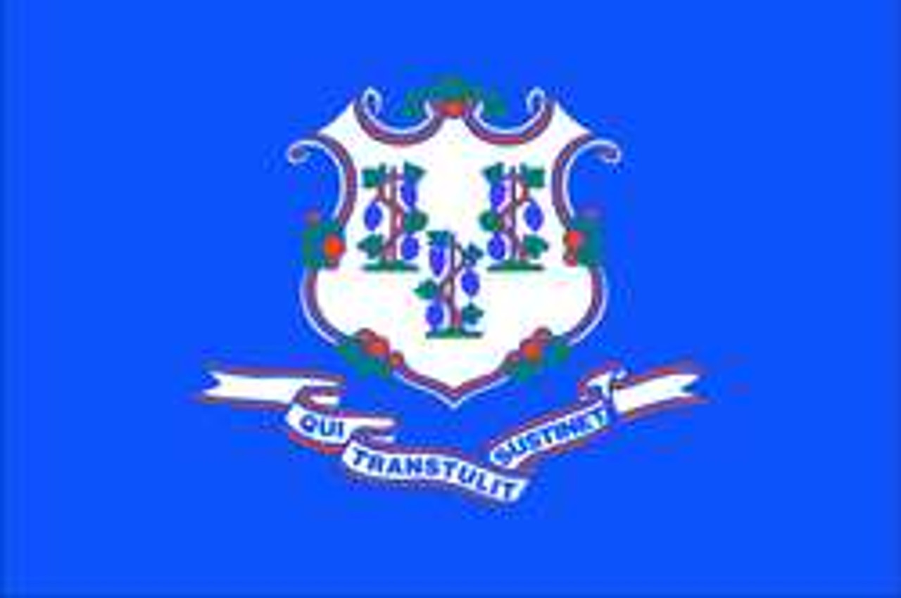 NYLGLO 140760 D3761 CONNECTICUT STATE FLAG 3X5 FT