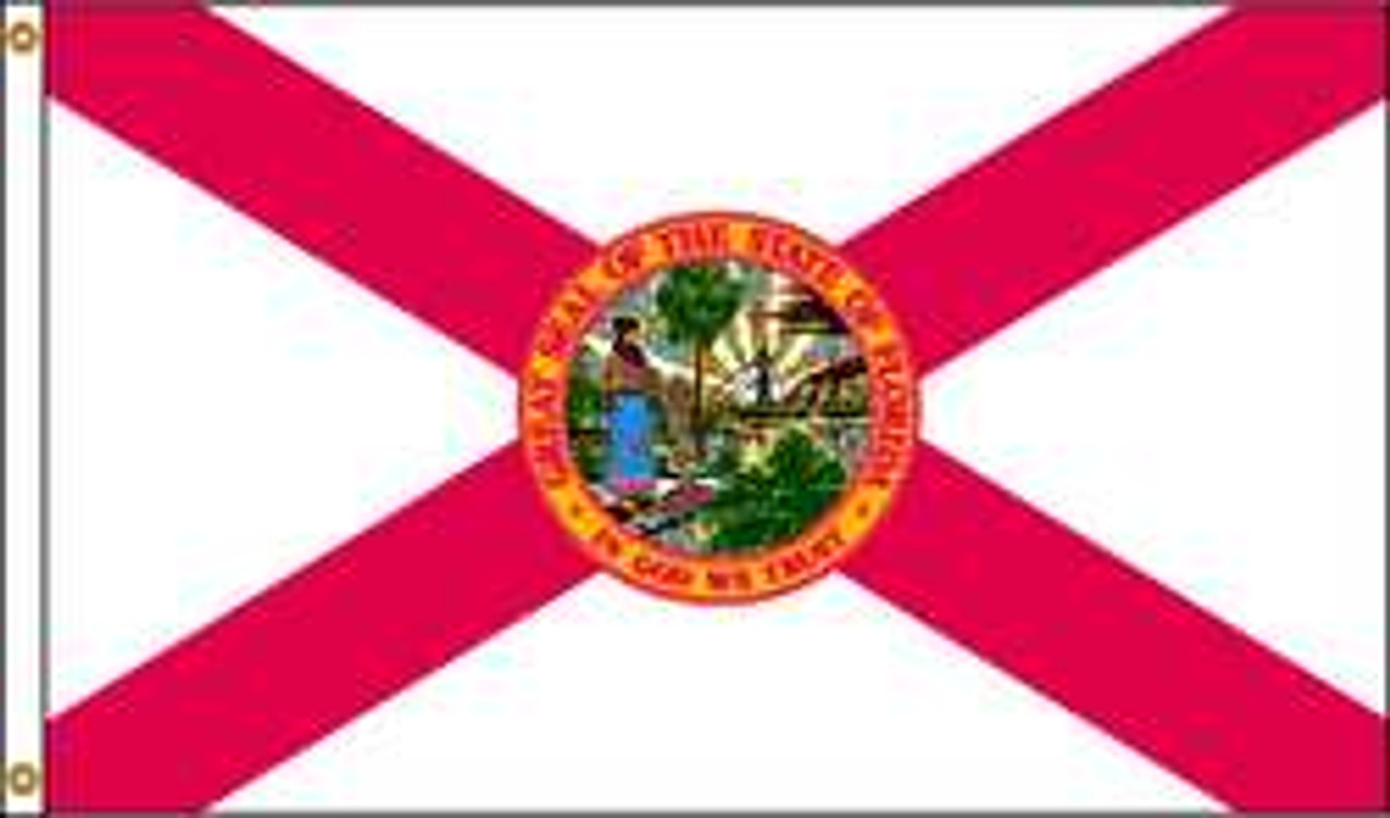 NYLGLO 140980 FLORIDA FLAG,5X8 FT,NYLON