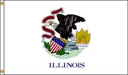 NYLGLO 141470 D3771 ILLINOIS FLAG 4X6 FT NYLON