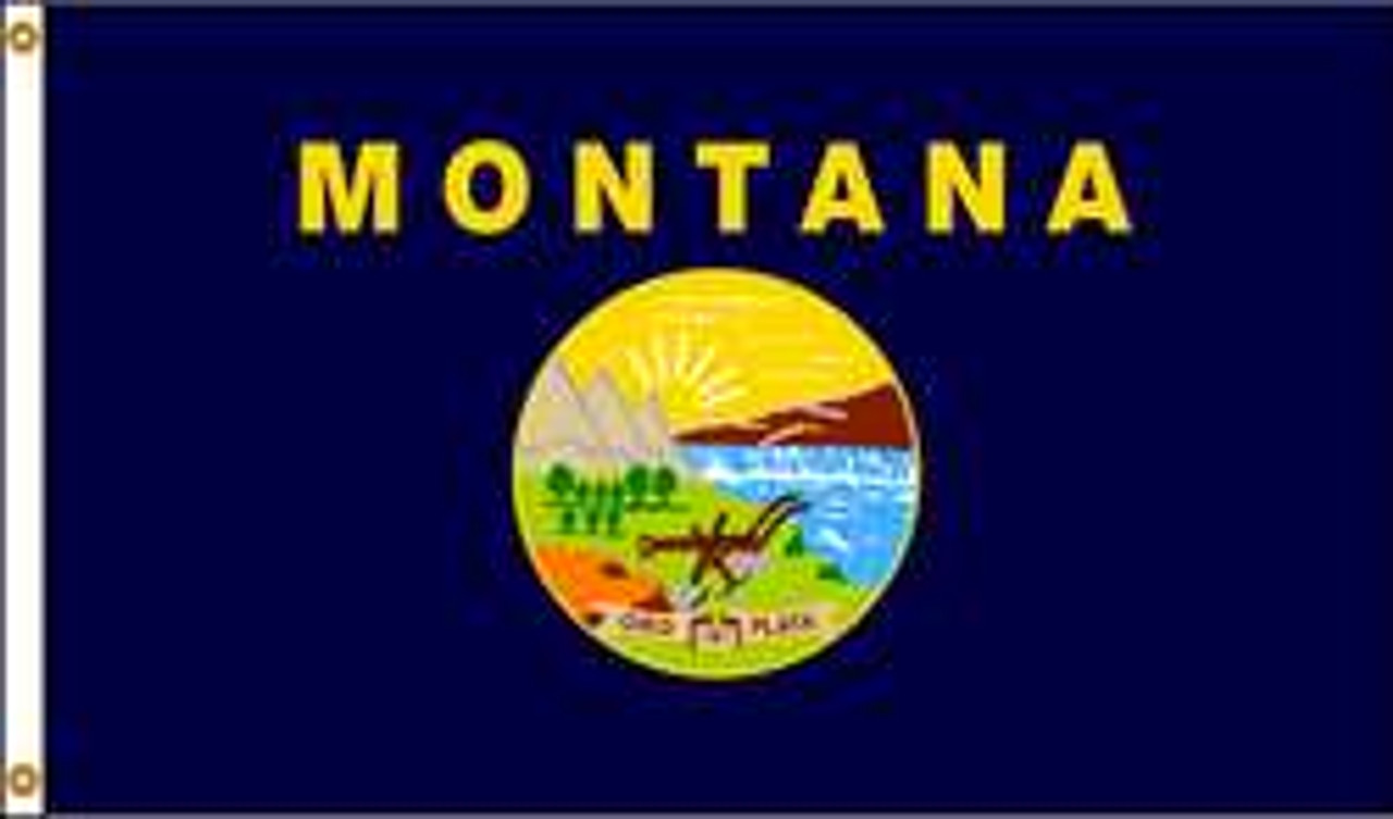 NYLGLO 143170 D3771 MONTANA FLAG 4X6 FT NYLON