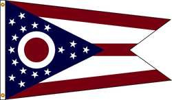 NYLGLO 144270 D3771 OHIO FLAG 4X6 FT NYLON