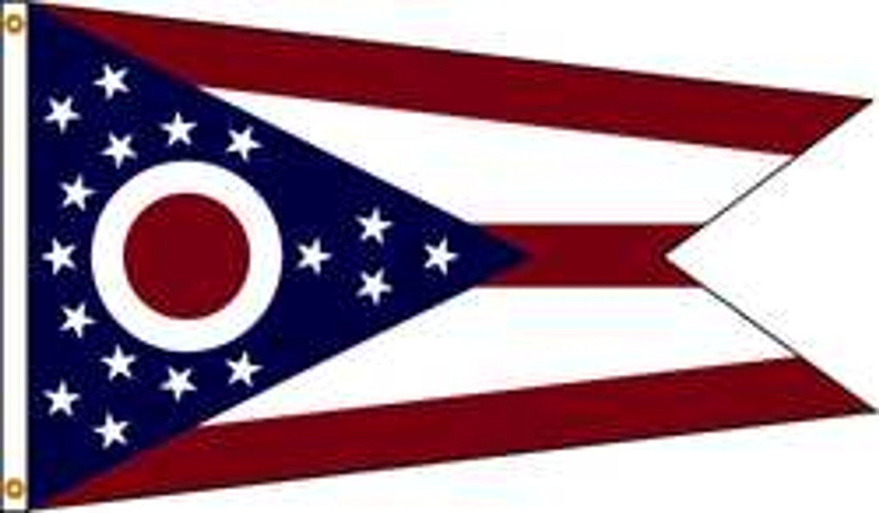 NYLGLO 144280 D3772 OHIO FLAG 5X8 FT NYLON