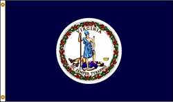 NYLGLO 145670 D3771 VIRGINIA FLAG 4X6 FT NYLON