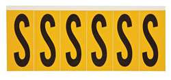 BRADY SPC ABSORBENTS 1550-S LETTER LABEL S 1-1/2 IN W X 3-1/2 IN H