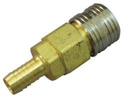HANSEN 1600E COUPLER BODY HOSE BARB 1/4 BRASS