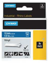 DYMO 1805243 RHINO 1/2 BLUE VINYL,THERMAL TRANSFER