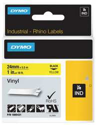 DYMO 1805431 RHINO 1 YELLOW VINYL,THERMAL TRANSFER