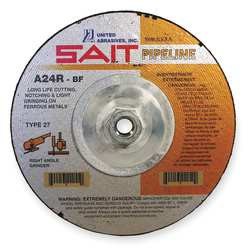 UNITED ABRASIVES-SAIT 22062 DEPRESSED CENTER WHL T27 9X1/8X5/8-11 AO