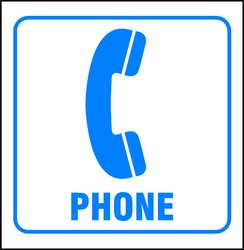 ZING ENTERPRISES, LLC 2535 PHONE SIGN L-SHAPE PLASTIC