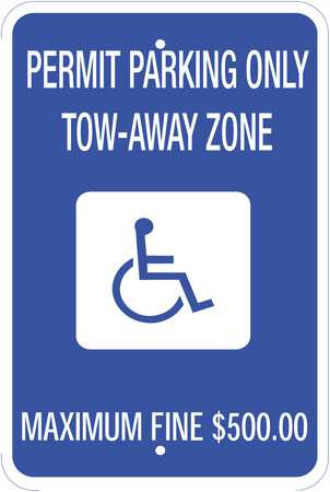ZING ENTERPRISES, LLC 2687 HANDICAP PARKING SIGN GEORGIA 18X12 