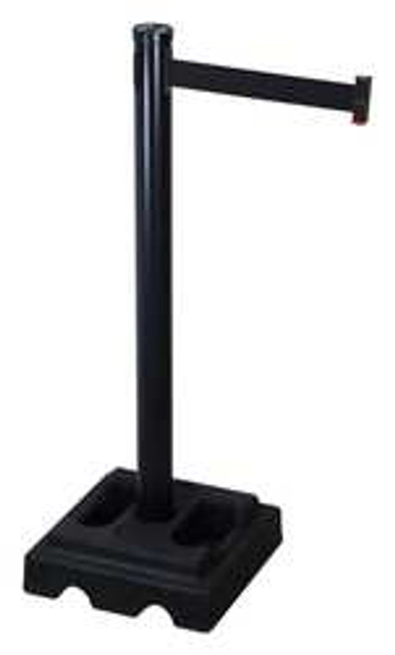 RETRACTA-BELT 302BA-BK BARRIER POST WITH BELT 10 FT L BLACK