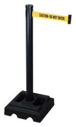 RETRACTA-BELT 302BA-CAU BARRIER POST WITH BELT 40 IN H 10 FT L