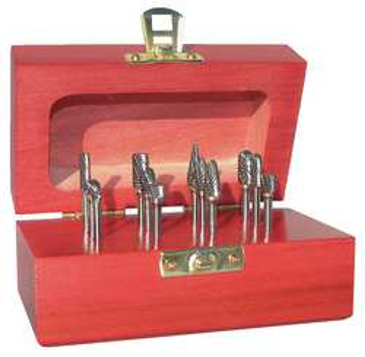 MONSTER 310-110016 CARBIDE BUR SET,SINGLE CUT,1/4",9PC