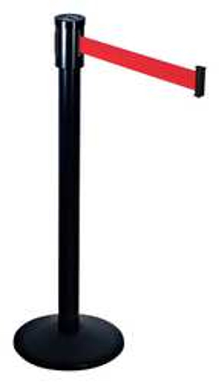 RETRACTA-BELT 321BA-RD BARRIER POST WITH BELT 40 IN H SLOPED