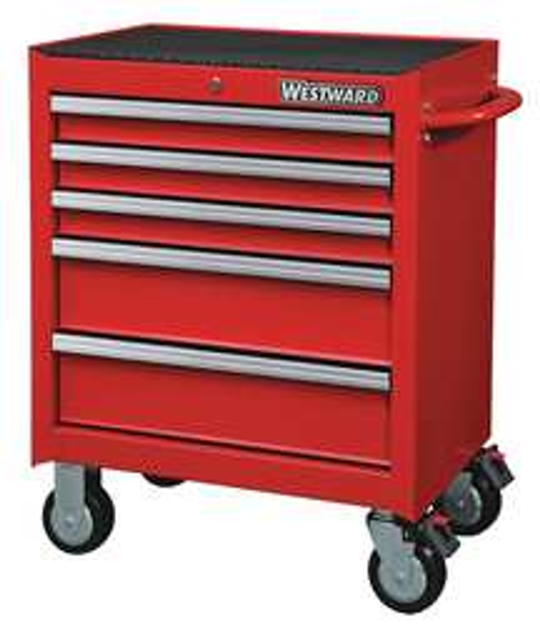WESTWARD 32H894 ROLLING TOOL CABINET, RED,HEAVY DUTY