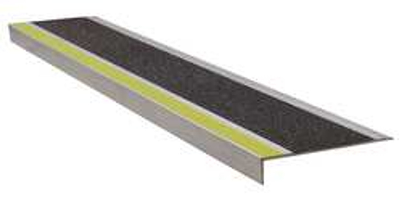 WOOSTER PRODUCTS 365YB4 STAIR TREAD YELLOW/BLACK EXTRUDED ALUM