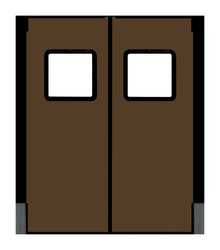 CHASE 3696R25CBR H1825 SWINGING DOOR 8 X 3 FT CHOCOLATE B