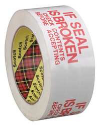 SCOTCH 3771-24A621 CARTON TAPE RED ON WHITE 48MM X 100M