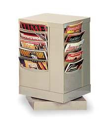 DURHAM MFG CO 409-75 MAGAZINE DISPLAY,20 COMPARTMENTS,TAN