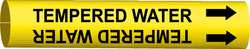 BRADY SPC ABSORBENTS 4140-A PIPE MARKER TEMPER WATER Y 3/4TO1-3/8 IN