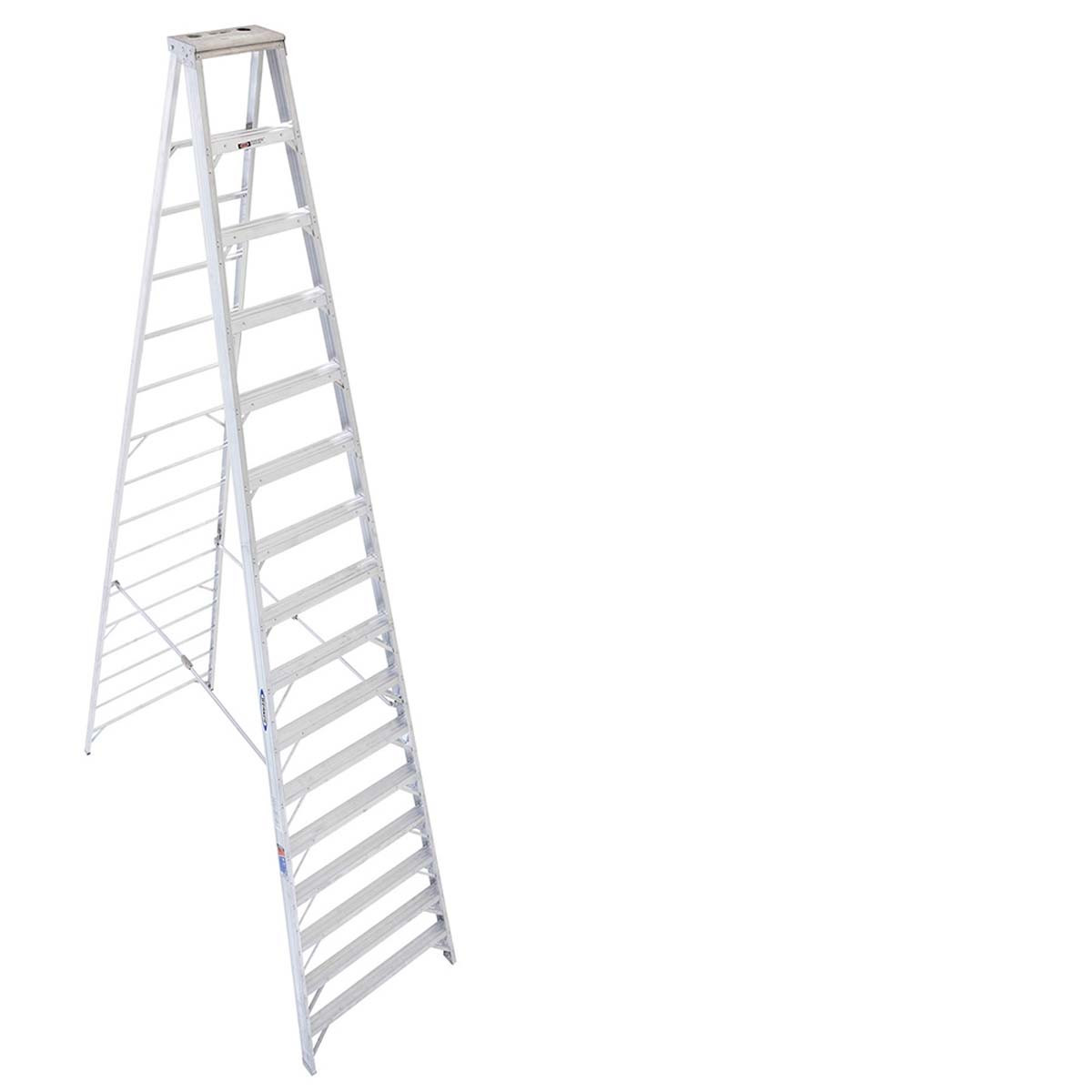 WERNER CO 416 STEPLADDER ALUMINUM 16 FT H 300 LB CAP.