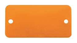 C.H. HANSON 43004 BLANK TAG,ALUM,1IN H,3IN W,ORANGE,PK5