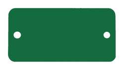 C.H. HANSON 43103 BLANK TAG,ALUMINUM,3IN H,5IN W,GREEN,PK5