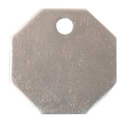C.H. HANSON 43132 BLANK TAG,SS,1 1/2IN H,1 1/2IN W,PK25