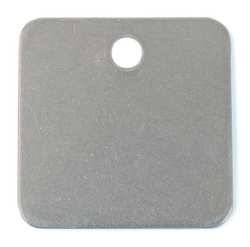 C.H. HANSON 43134 BLANK TAG,SS,1IN H,1IN W,SILVER,PK25