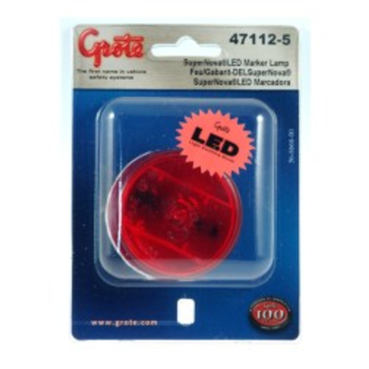 GROTE 47112 CLEARANCE/MARKER LAMP 2 IN. LED RED