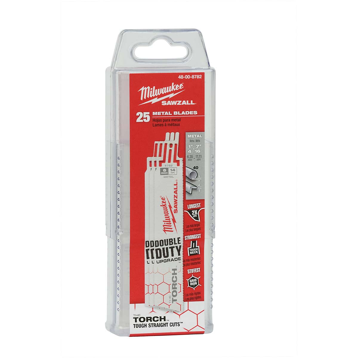 MILWAUKEE ELECTRIC TOOLS 48-00-8782 6" 14 TPI THE TORCH™ SAWZALL® BLADES (25