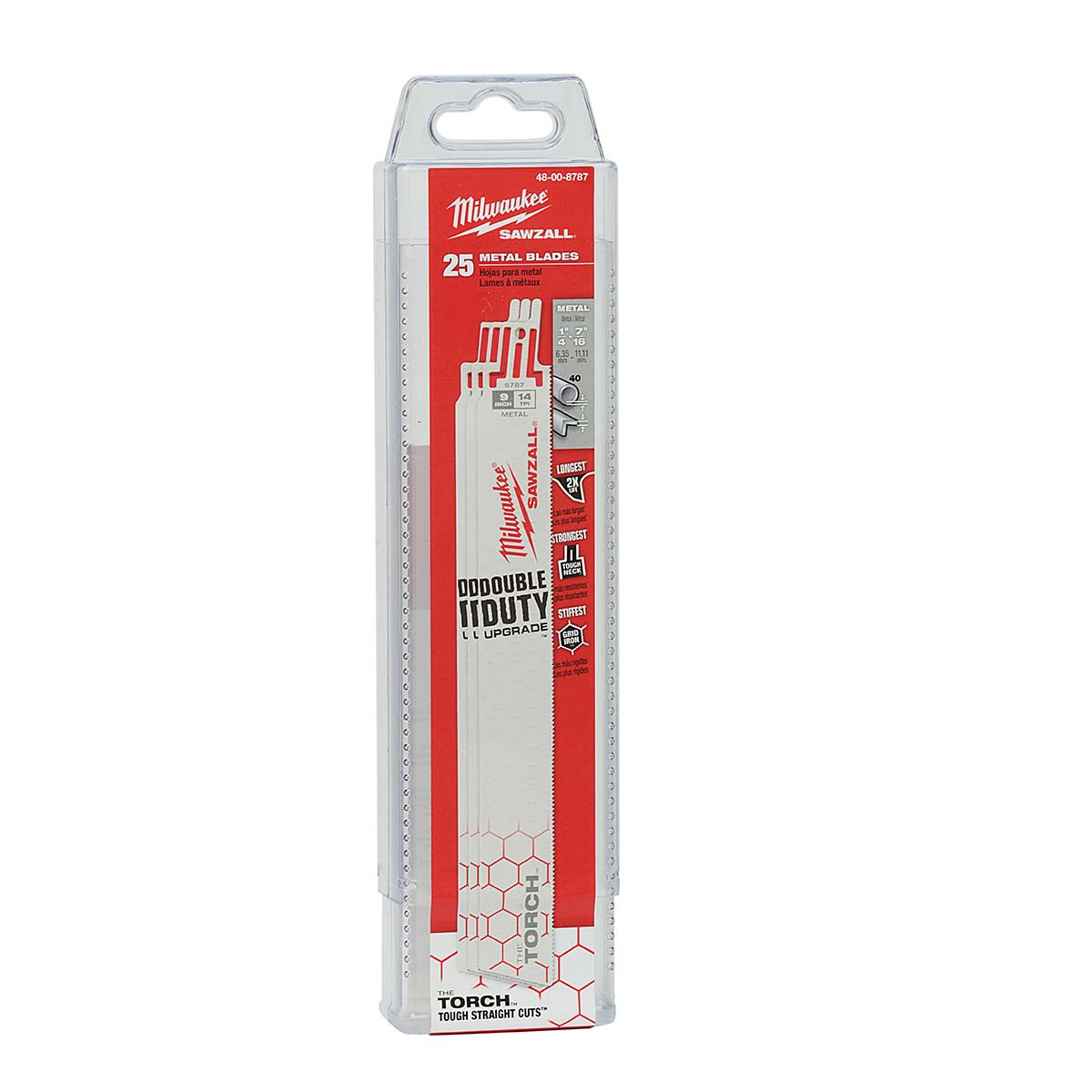 MILWAUKEE ELECTRIC TOOLS 48-00-8787 9" 14 TPI THE TORCH™ SAWZALL® BLADES (25