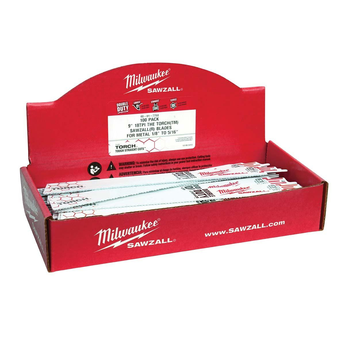 MILWAUKEE ELECTRIC TOOLS 48-01-7713 9" 10 TPI  THE TORCH™ SAWZALL® BLADES (B