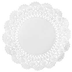 HOFFMASTER 500238 DOILY RND 5" FRENCH LACE WHT