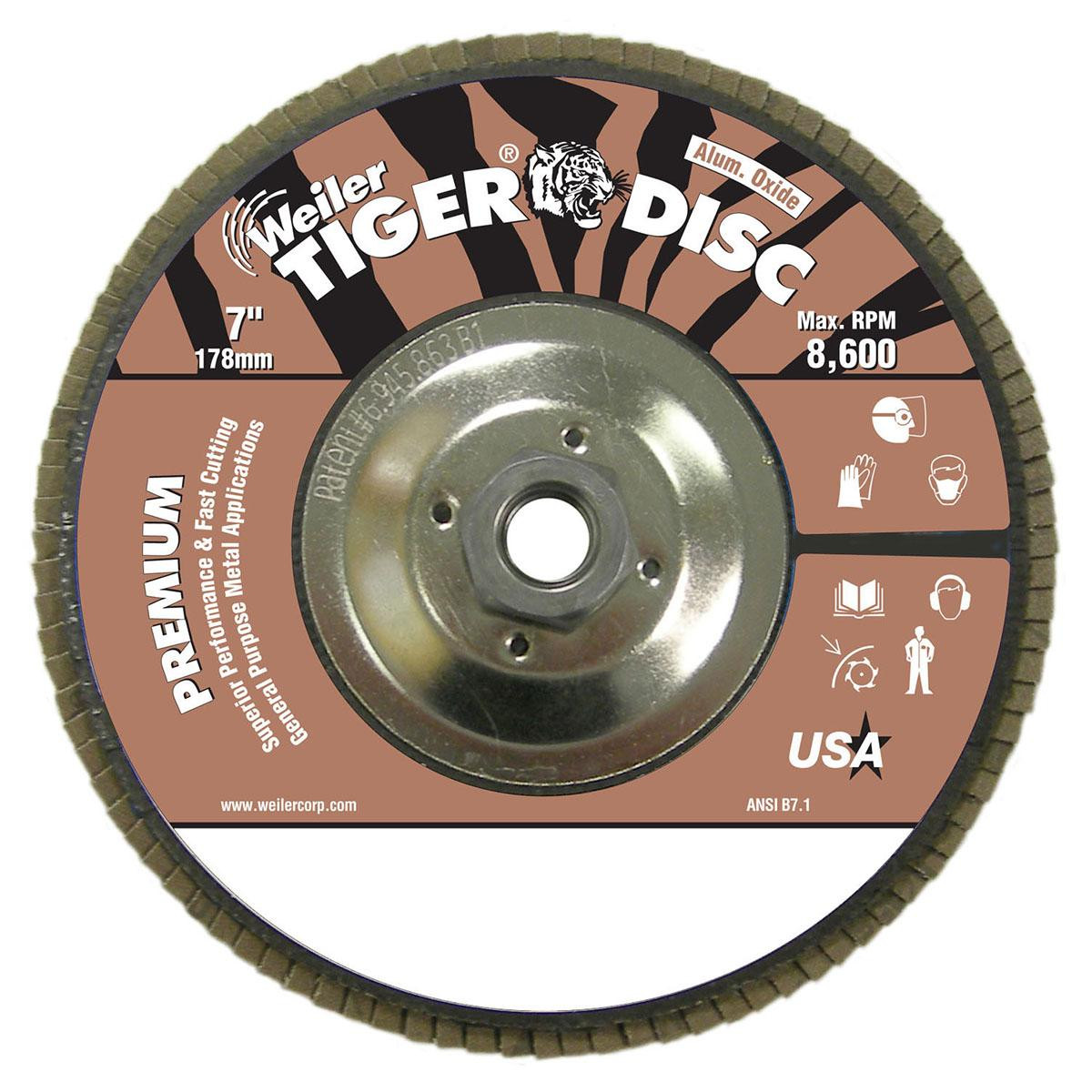 WEILER CORPORATION 50735 TIGER DISC 7" 80GRIT 5/8-11