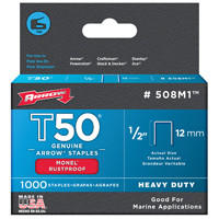 ARROW FASTENER CO 508M1 MONEL STAPLES, T50, 1/2-IN., 1,000-PK.