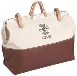 KLEIN TOOLS 5105-24 HIGH-BOTTOM CANVAS TOOL BAG, 24-INCH