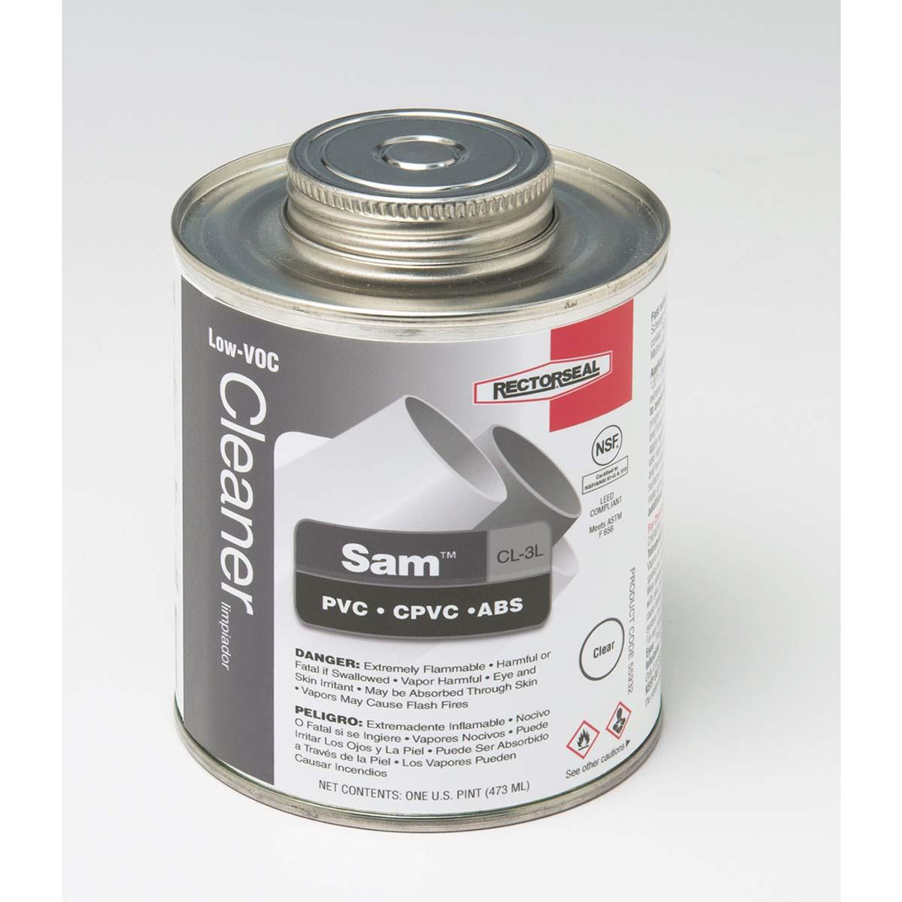 RECTORSEAL CORP 55932 CL-3 SMILING SAM 1 PT CLR CLEANER F/PVC-
